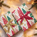 Search for red green gold wrapping paper Christmas tree