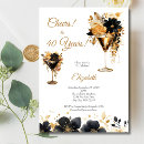 Search for black gold cocktail party invitations Watercolor