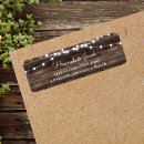 Search for wood planks return address labels String lights