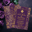 Search for eggplant gold wedding invitations Botanical