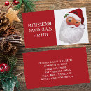 Search for santa claus business cards Red