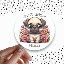 Search for pug puppy stickers Cartoon