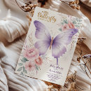 Search for pink and purple butterfly baby shower invitations A little butterfly
