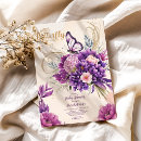 Search for pink and purple butterfly baby shower invitations A little butterfly