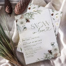 Search for snow bridal shower invitations Watercolor