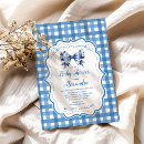 Search for blue gingham invitations Vintage
