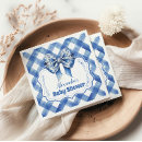 Search for blue gingham napkins Vintage