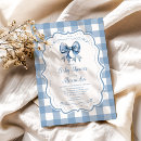 Search for blue gingham baby shower invitations Preppy