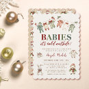 Search for twins christmas baby shower invitations Watercolor