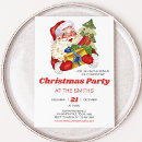 Search for vintage santa claus invitations Red and white