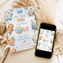 Search for little man 1st birthday invitations Blue