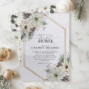 Search for winter floral bridal shower invitations Gold