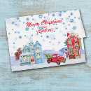 Search for snowy village christmas cards Watercolor