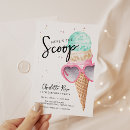 Search for ice cream scoop birthday invitations Modern