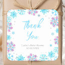 Search for purple snowflake baby shower stickers Winter wonderland