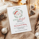 Search for snowman birthday invitations Onederful