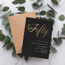 Search for luxury 50th birthday invitations Gold