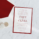 Search for red and white wedding invitations Classic