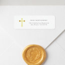 Search for christian cross return address labels Gold
