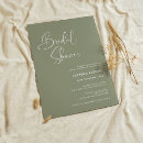 Search for green bridal shower invitations Sage