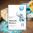 Search for blue elephant invitations Baby blue white green