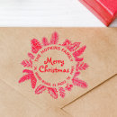 Search for christmas wreath rubber stamps Return address