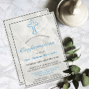 Search for elegant confirmation invitations Blue