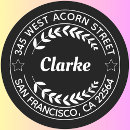 Search for rustic address stickers Circle text script