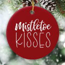 Search for kissing christmas tree decorations Red