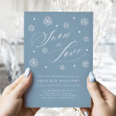 Search for snow bridal shower invitations Dusty blue