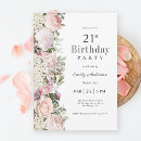 Search for girly 21st birthday invitations Feminine