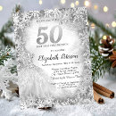 Search for winter 50th birthday invitations Glitter
