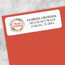 Search for floral wreath return address labels Pretty