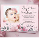 Search for sweet girl christening invitations Pink