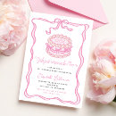 Search for cake 1st birthday invitations Pink