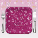 Search for pink snowflake plates Festive