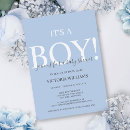 Search for typography baby boy shower invitations It's a boy