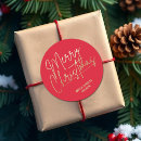 Search for retro typography stickers Merry christmas