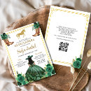 Search for emerald green quinceanera invitations Mexican spanish latina