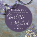 Search for purple thank you wedding stickers Script