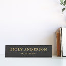 Search for black and gold name plates Modern