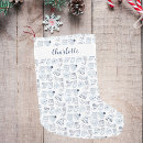 Search for blue and white christmas stockings Modern