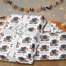 Search for happy halloween wrapping paper Haunted house