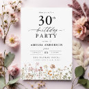 Search for floral 30th birthday invitations Boho