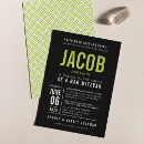 Search for lime green and black invitations Modern