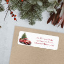 Search for red truck return address labels Modern