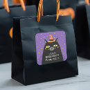 Search for autumn cat stickers Black