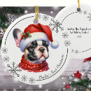 Search for french bulldogs christmas tree decorations For pets