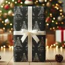 Search for chalkboard christmas wrapping paper Black and white