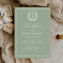 Search for crest wedding invitations Monogram monogrammed name initials